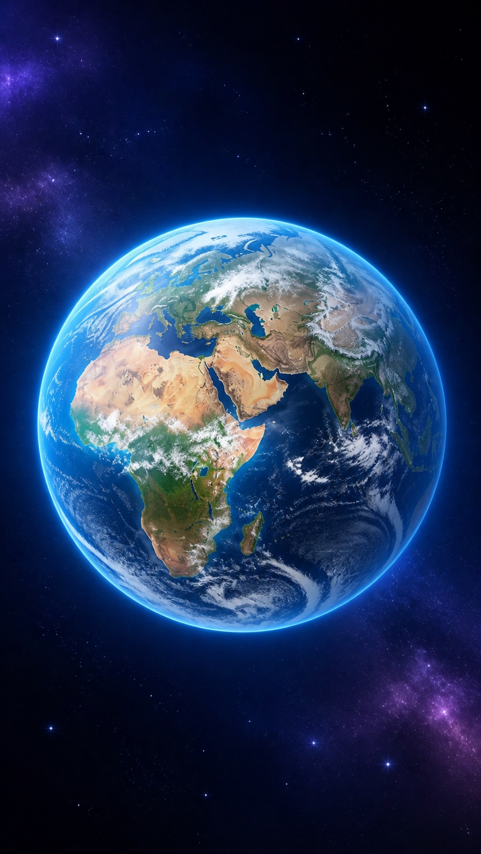 The planet Earth floating in space